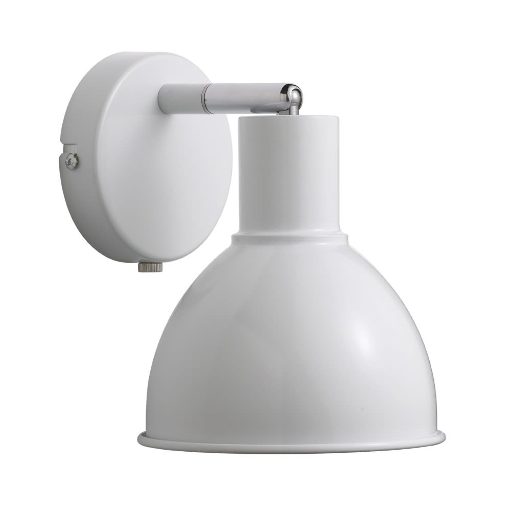 Aplique de pared blanco de metal