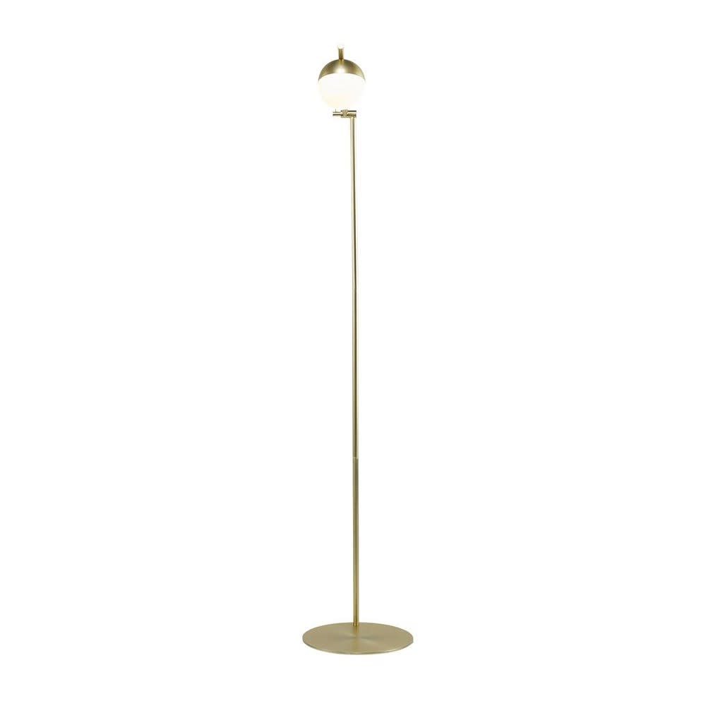 Lampadaire élégant en laiton avec abat-jour en verre opale — vue 3