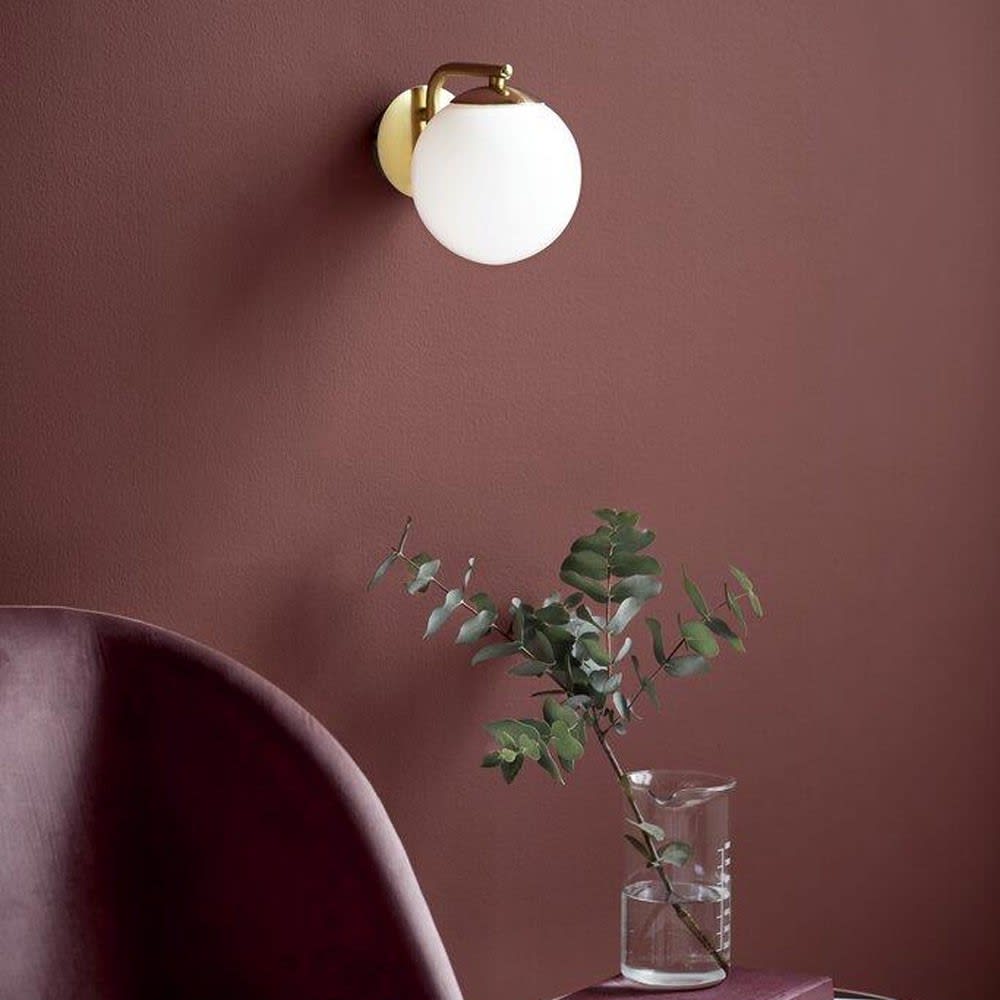 Aplique de pared elegante minimalista dorado de metal y cristal - Maisons du Monde