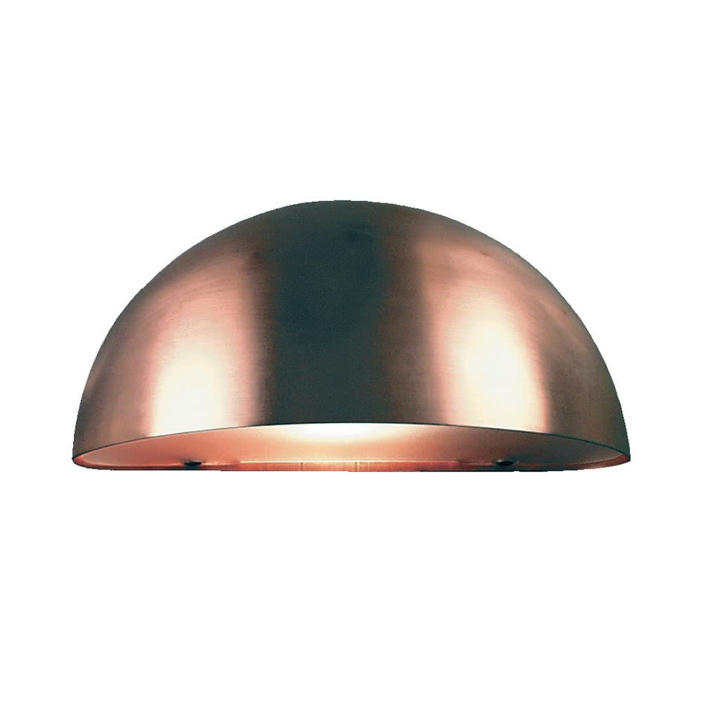 Aplique de exterior moderno de aluminio color cobre