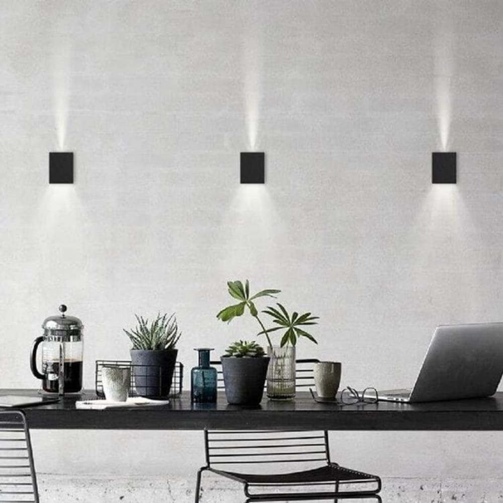 Aplique 2 luces exterior en metal negro 10,6 cm - Maisons du Monde