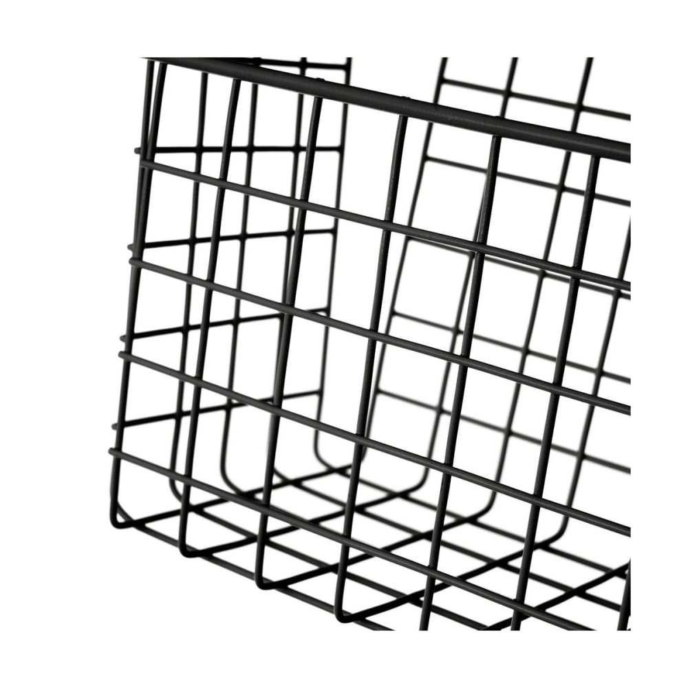 Organisateur cuisine métal noir panier de porte 28x12x22,5cm - Maisons du Monde