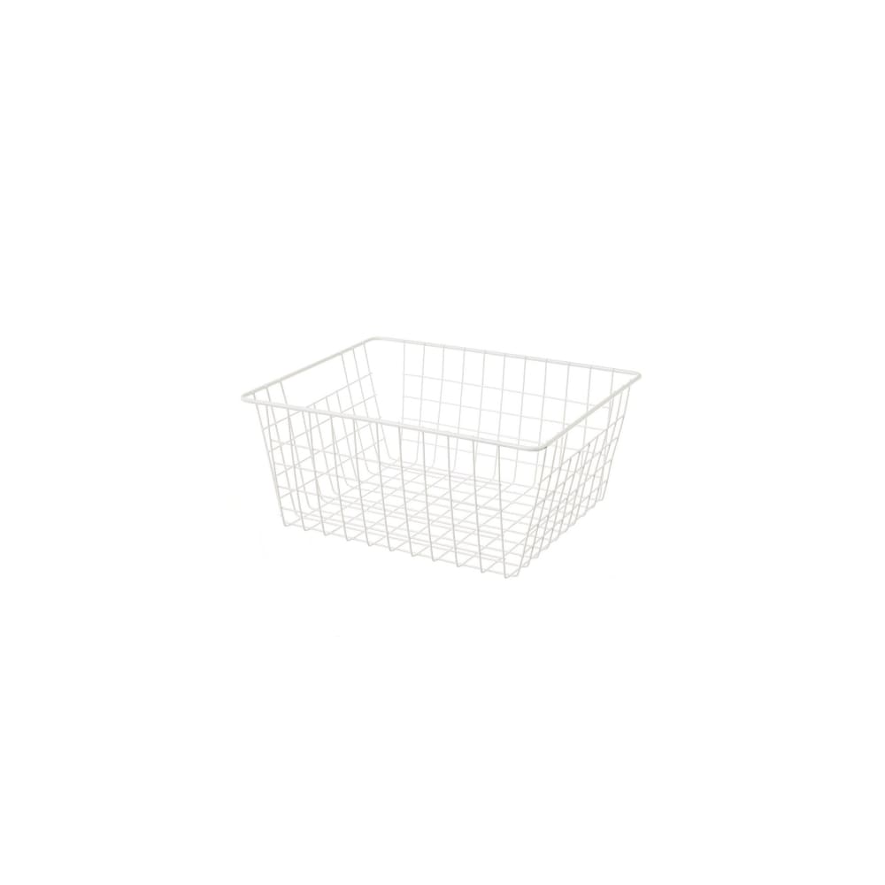 Panier de rangement métal blanc 28x21,5x11,5cm