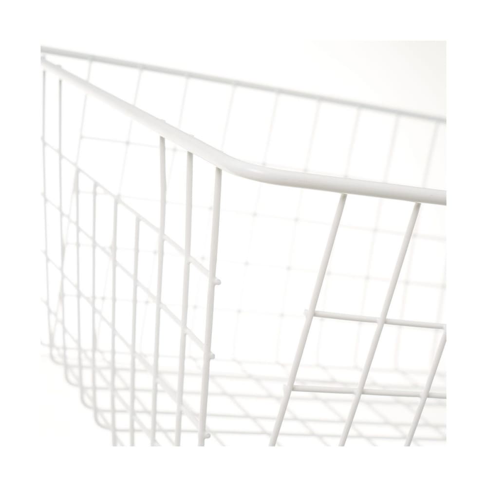 Panier de rangement métal blanc 28x21,5x11,5cm - Maisons du Monde
