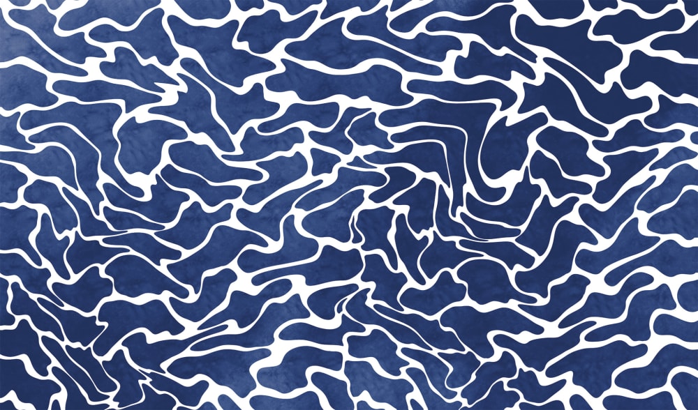 Papier peint panoramique Oceania, Bleu 255 x 250cm