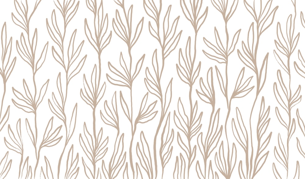 Papier peint leaves, beige 340 x 250cm — vue 3