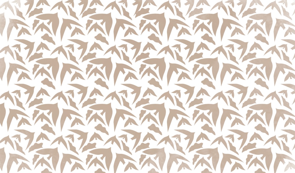 Papel pintado panorámico de pájaros, beige 170 x 250cm - Maisons du Monde