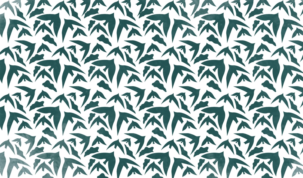 Papier peint panoramique Birds, Vert 255 x 250cm