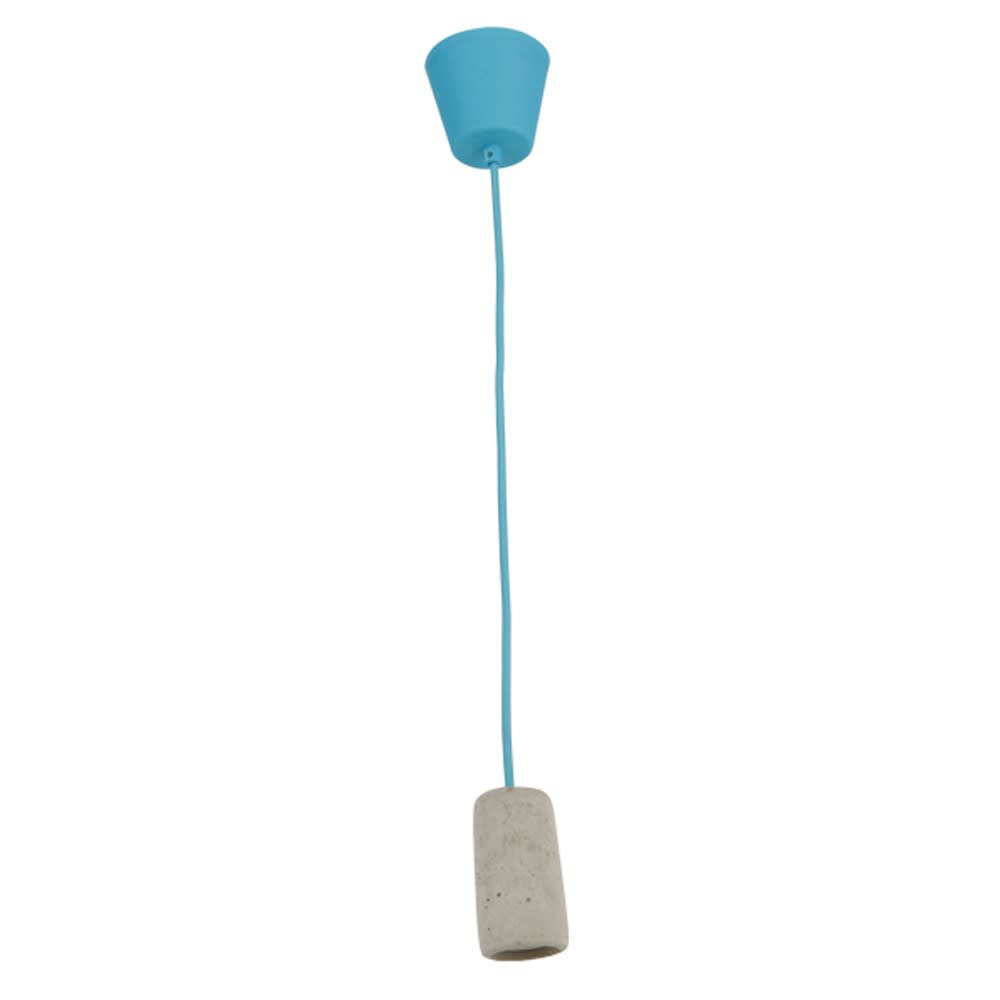 Lámpara de techo colgante azul de cemento y altura ajustable