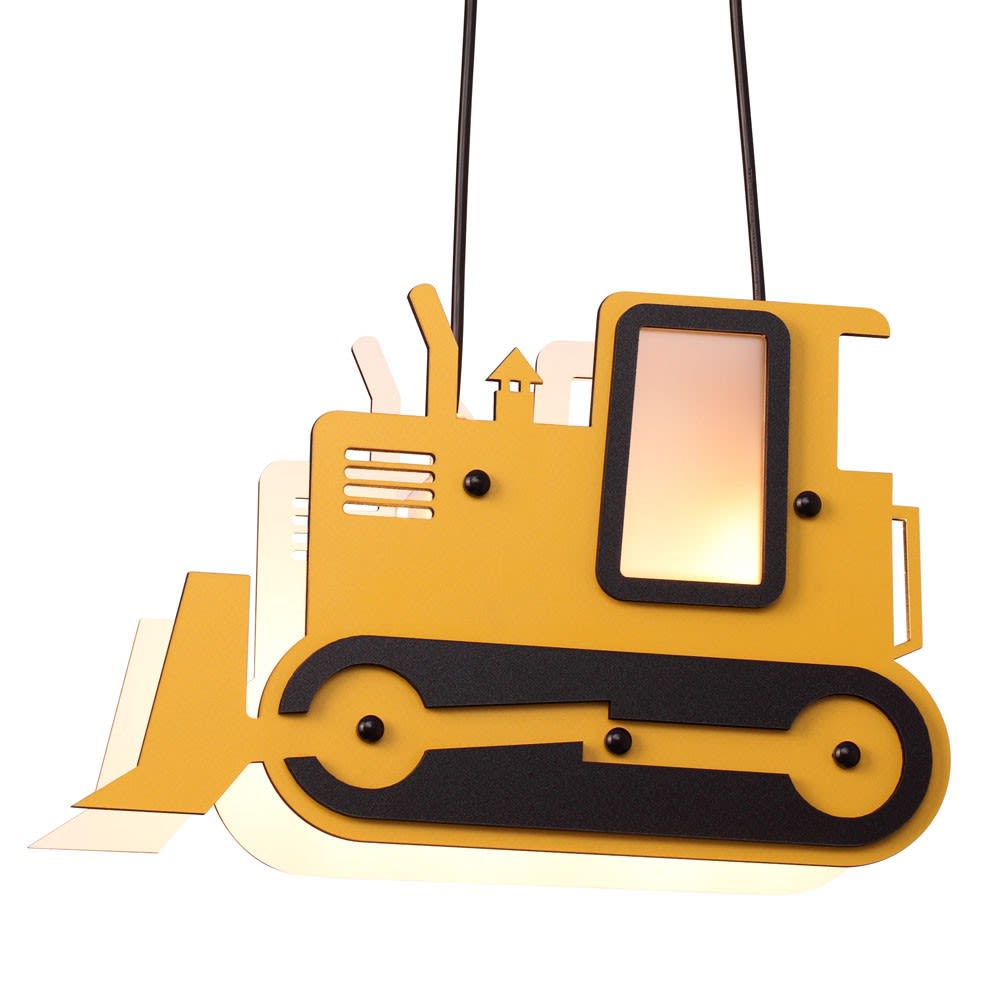 Lámpara de techo infantil amarillo con forma de excavadora - Maisons du Monde
