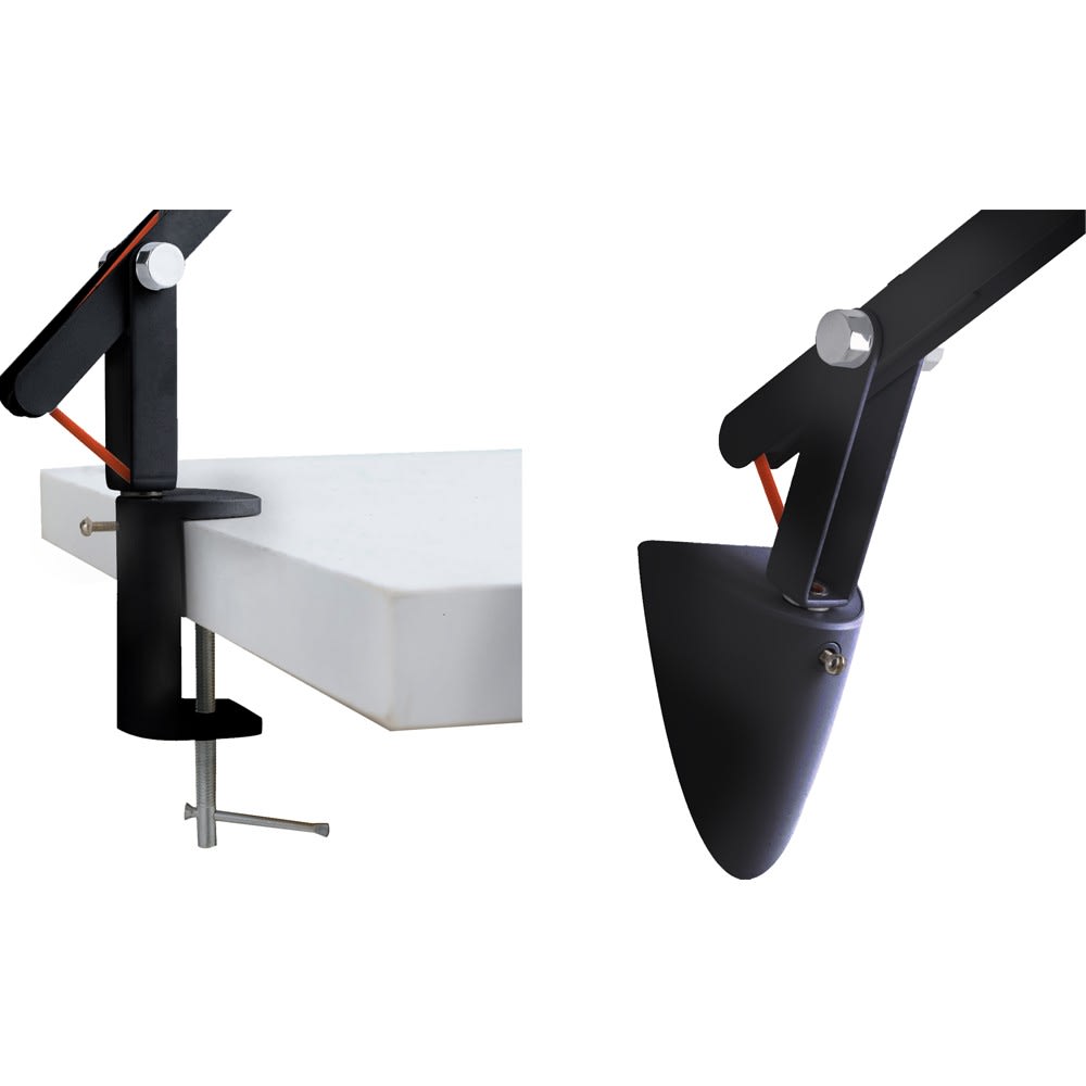 Lampes de bureau LED 6W aluminium orientable noir — vue 4