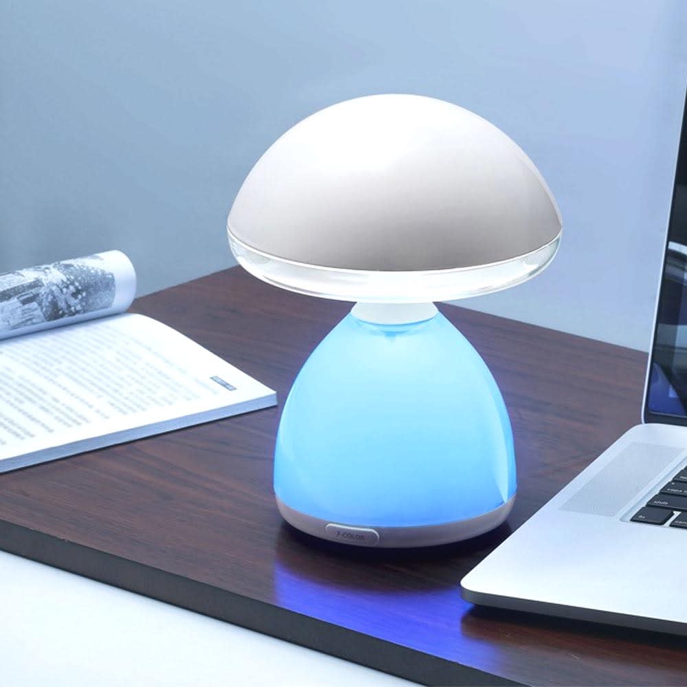 Lampe de table LED RVB ABS 45W blanche en forme de champignon — vue 3