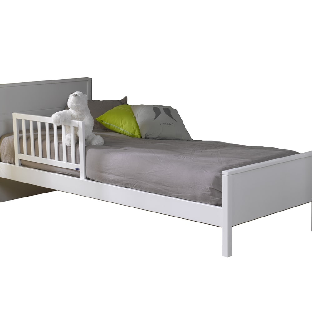 Barrera de cama madera maciza blanco