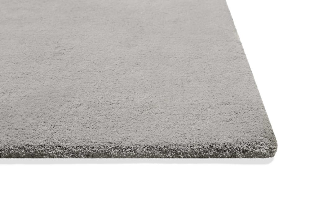 Tapis doux polyester microfibre gris souris 120x170 — vue 4