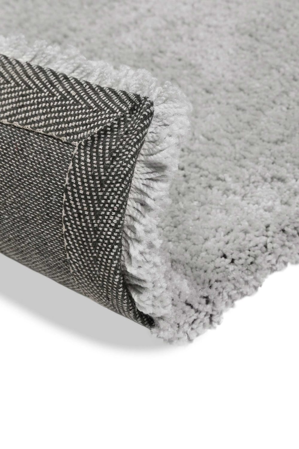 Tapis poils longs douces microfibre gris argent 80x150 — vue 4