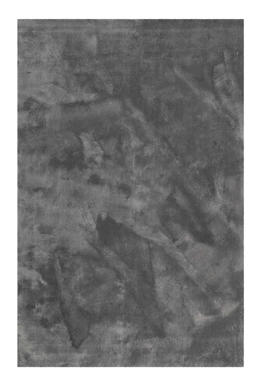 Alfombra suave en poliéster microfibra gris oscuro 80x150