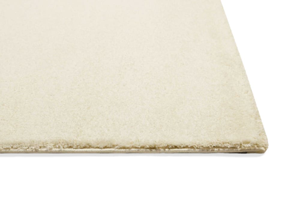 Tapis à poils courts doux blanc cassé aspect laineux 120x170 — vue 4