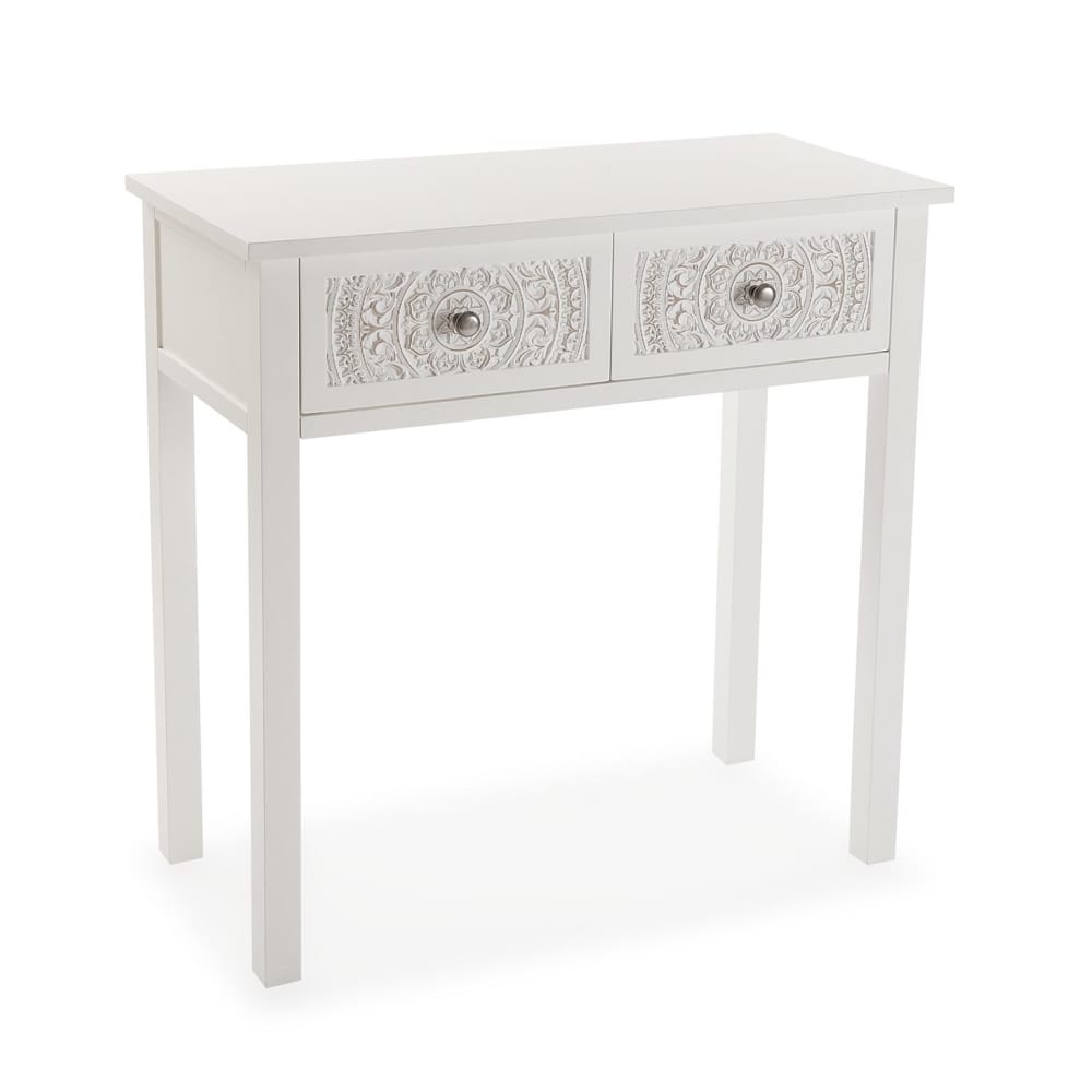 Consola para la entrada en madera aglomerada blanco