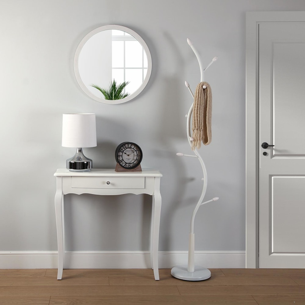 Consola recibidor con cajón en madera aglomerada blanco - Maisons du Monde