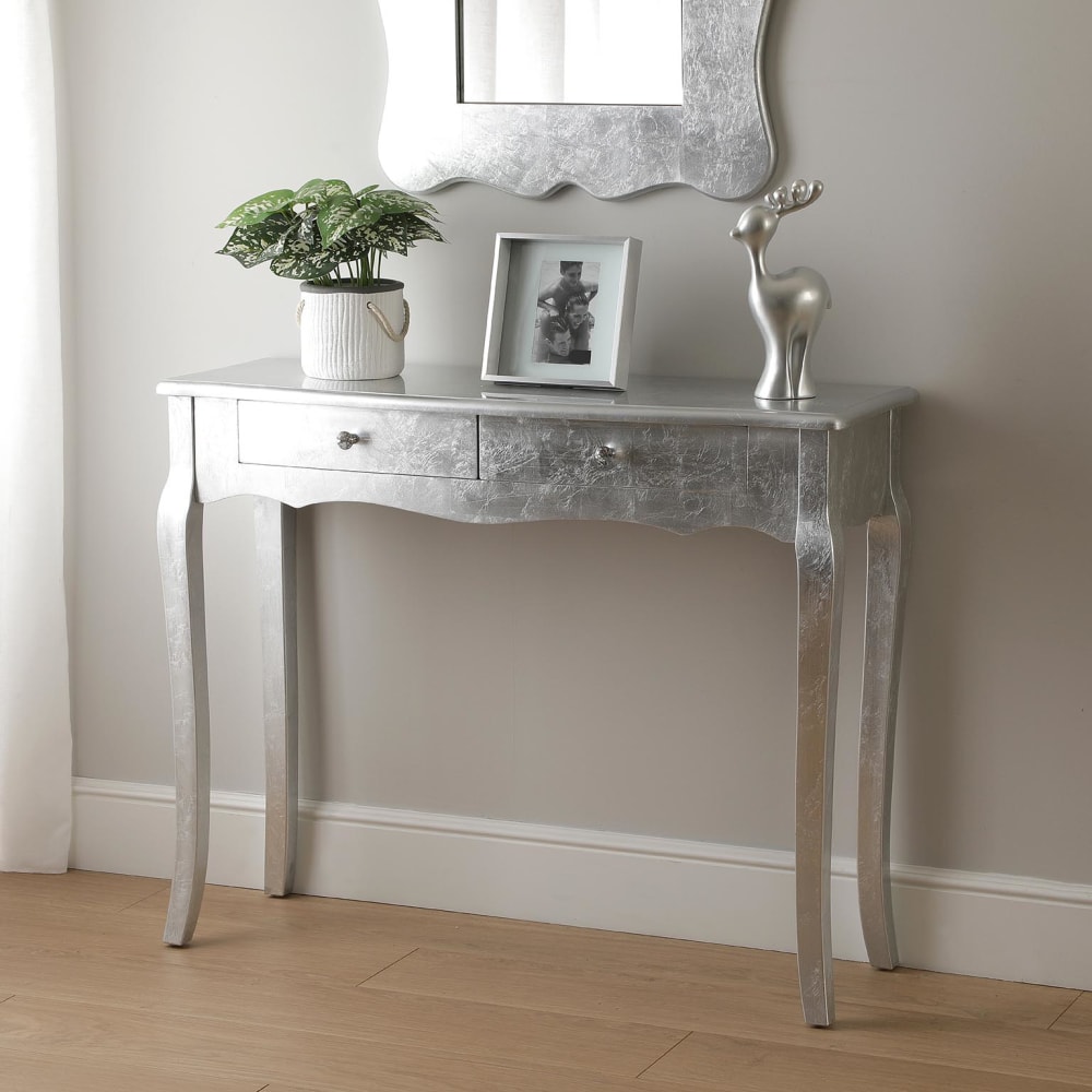 Consola para la entrada en madera aglomerada plata - Maisons du Monde