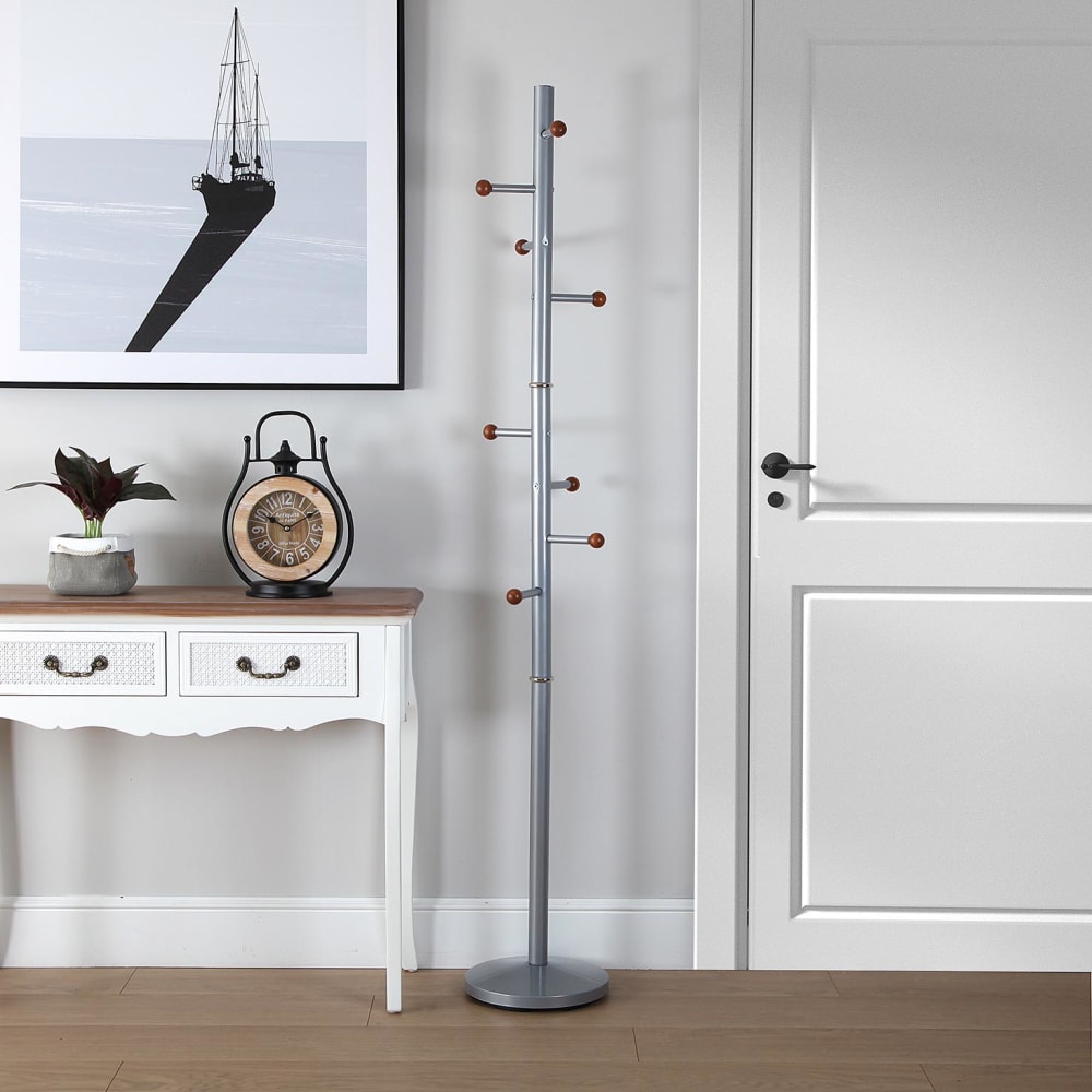 Porte manteau sur pied pour entrée ou couloir en métal argenté - Maisons du Monde