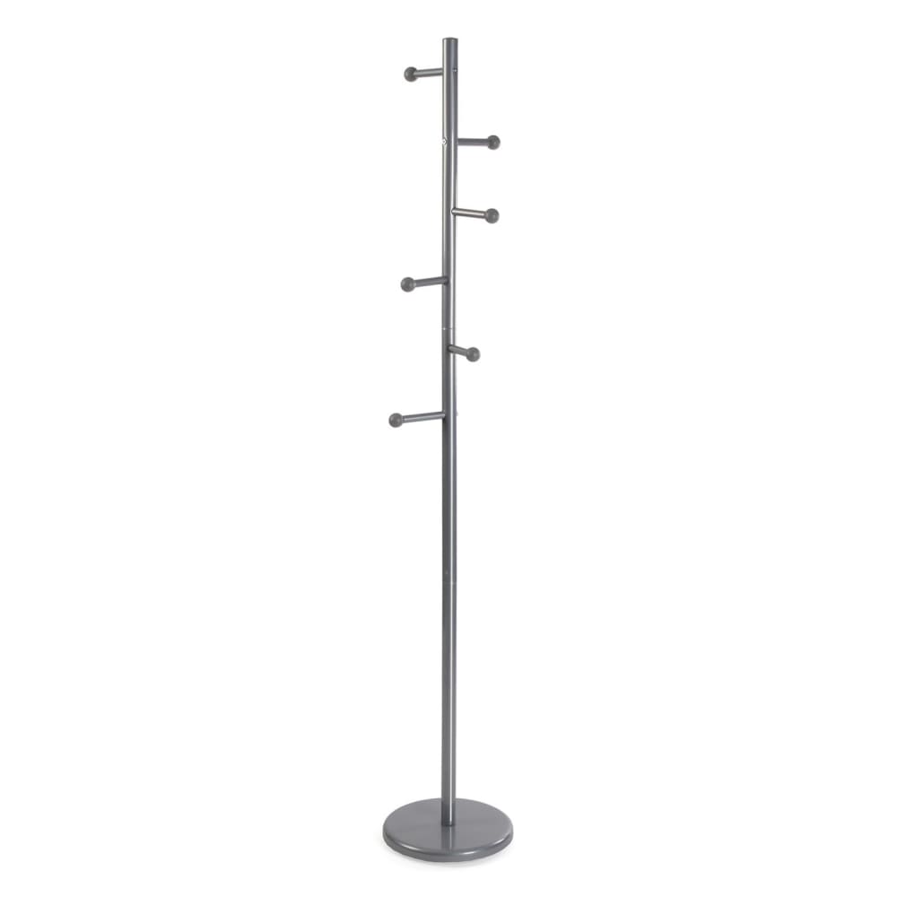 Porte manteau sur pied pour entrée ou couloir en métal gris Porte manteau sur pied pour entrée ou couloir en métal gris