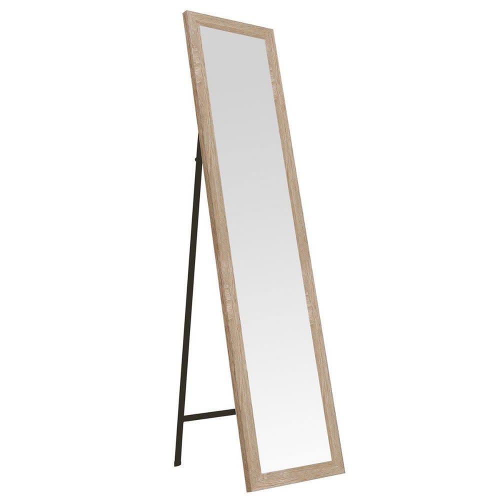 Espejo de pie natural de madera mdf de 37x157 cm