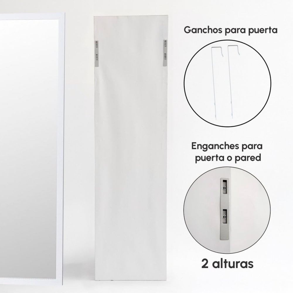 Espejo de puerta o pared blanco de 35x125 cm - Maisons du Monde