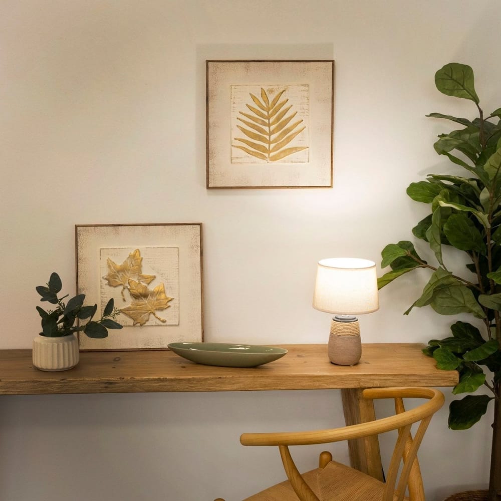 Lámpara de mesa de cerámica marrón - Maisons du Monde