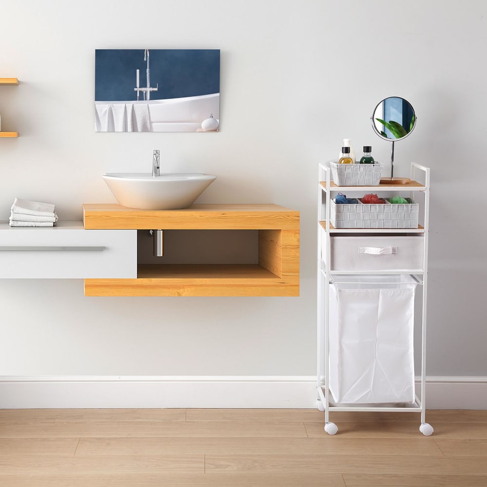 Carro de cocina en bambú blanco - Maisons du Monde