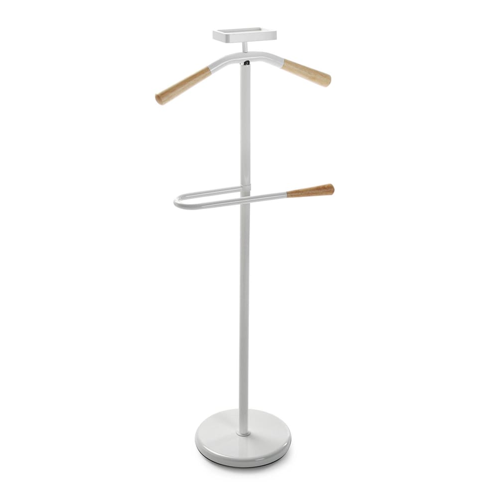 Versa Home Herrendiener aus Metall, weiß und braun style modern - Metall