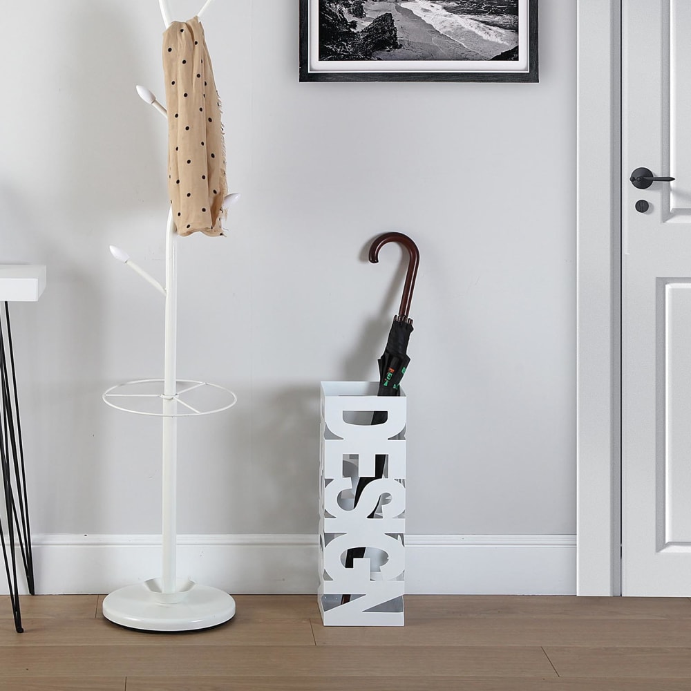 Porte-parapluie moderne en métal blanc — vue 3
