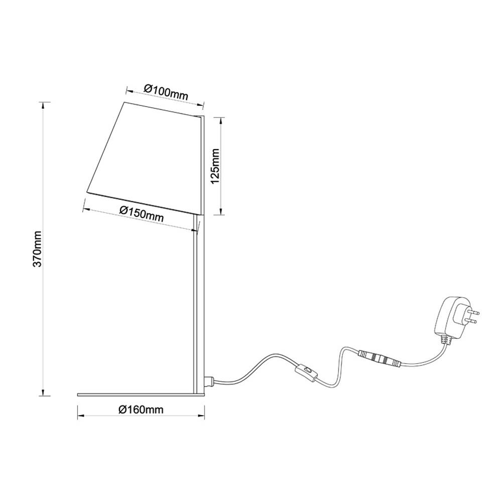 Lampe à poser led blanche 6W et abat-jour métallique — vue 4