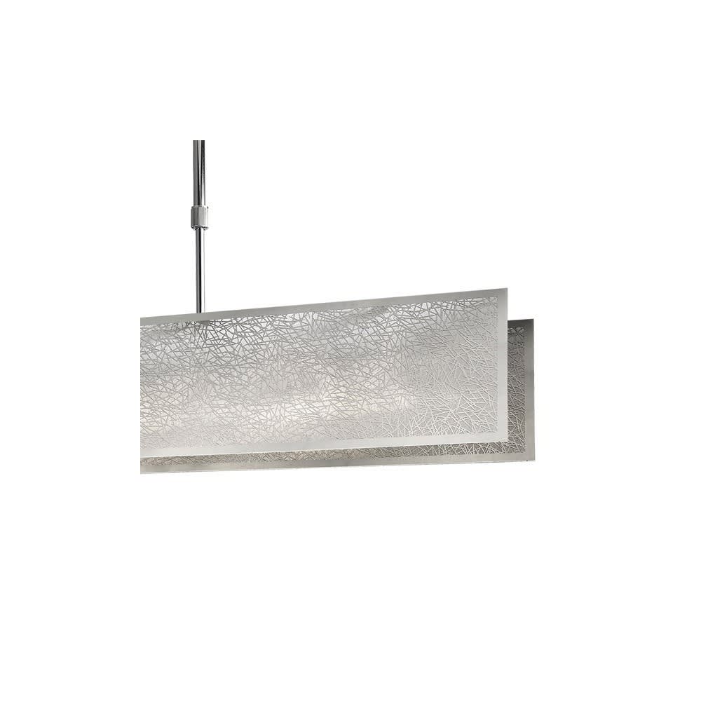 Lámpara lineal 4 luces gris de acero inoxidable - Maisons du Monde