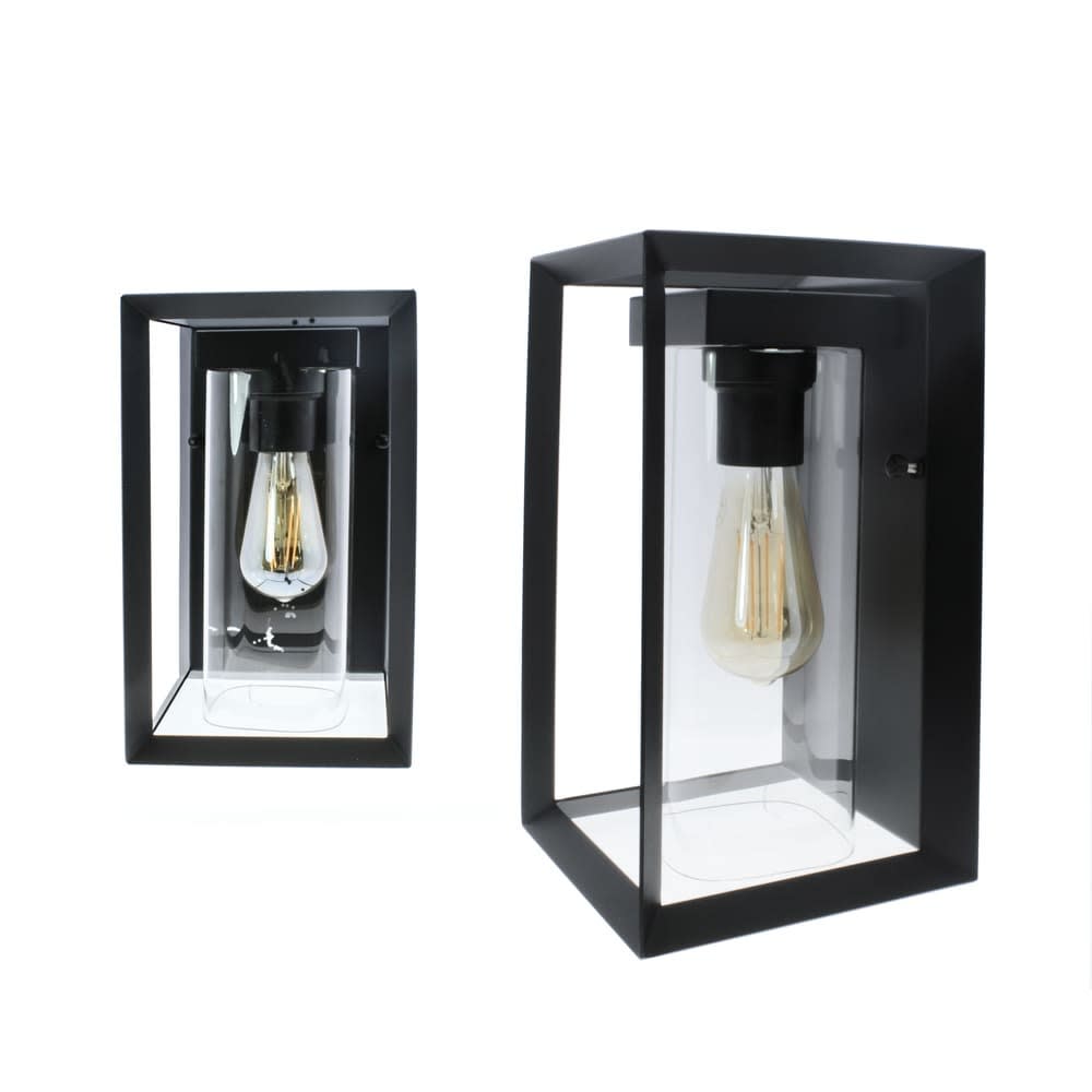 Applique d'extérieur en métal noir