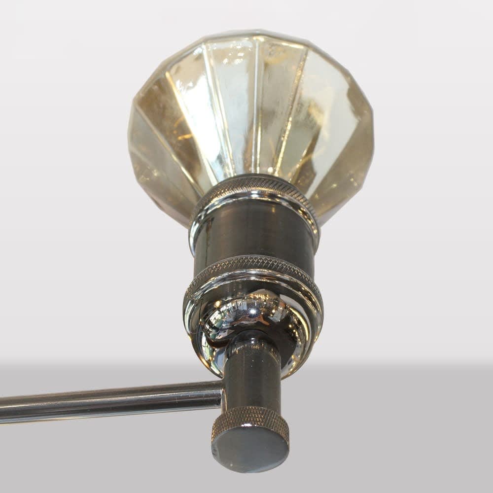 Lustre graphite 6 lumières métal noir rétro — vue 4