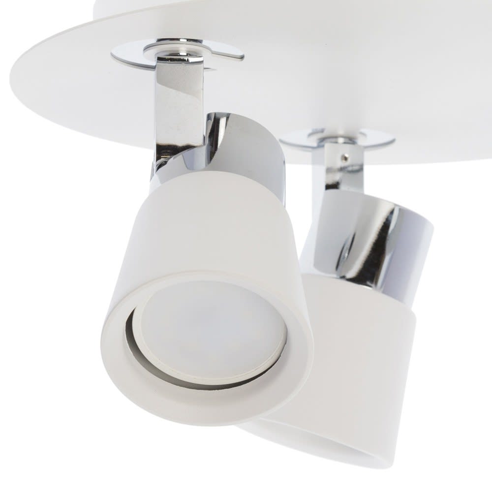 Plafonnier 3 lumières orientables en aluminium blanc — vue 3