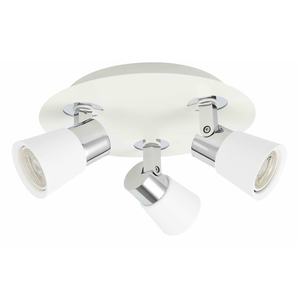 Plafonnier 3 lumières orientables en aluminium blanc — vue 4