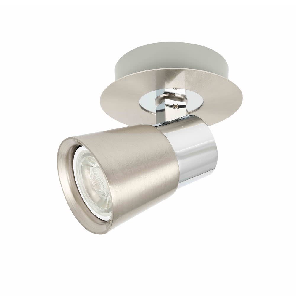Cristalrecord Verstellbarer Metallstrahler in Nickel und Silber style modern Silber Aluminium