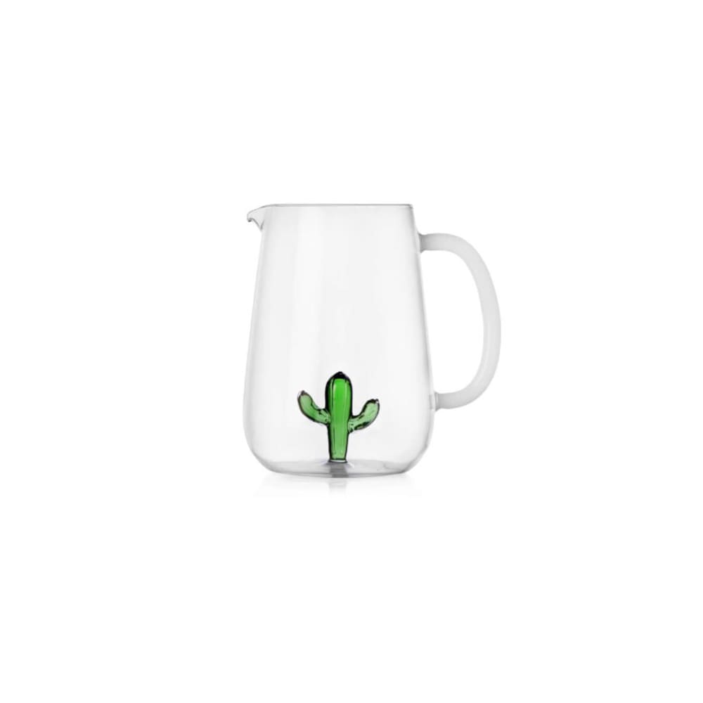 Ichendorf Krug aus Borosilikatglas, Kaktus, grün, 1000 ml Transparent