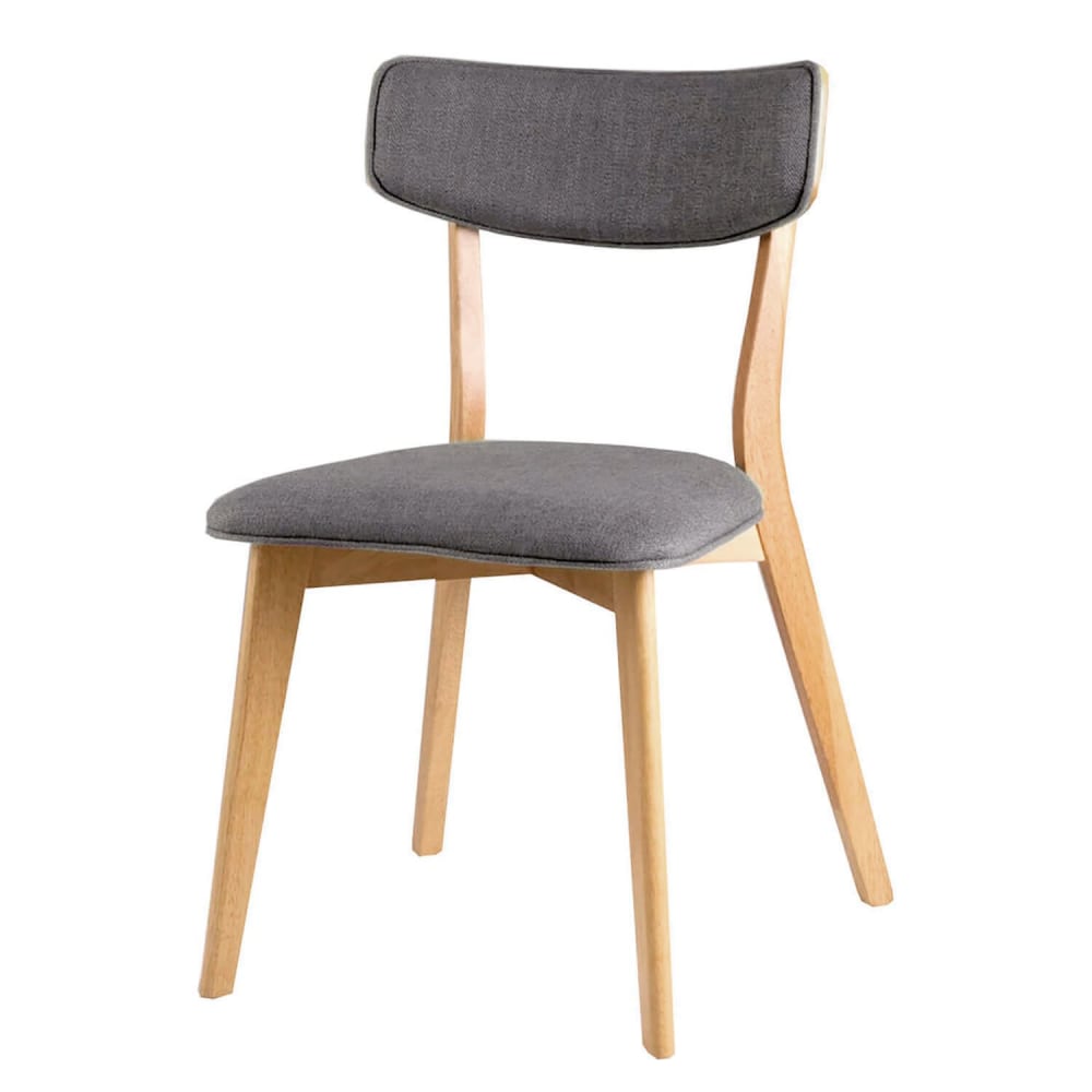 Sillas fr comedor gris oscuro con patas color roble