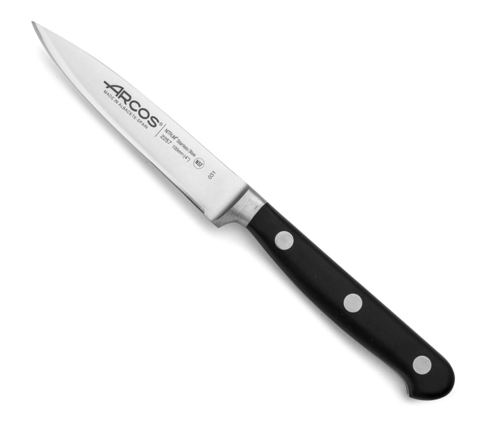 cuchillo mondador acero inoxidable forjado nitrum 100 mm mango negro