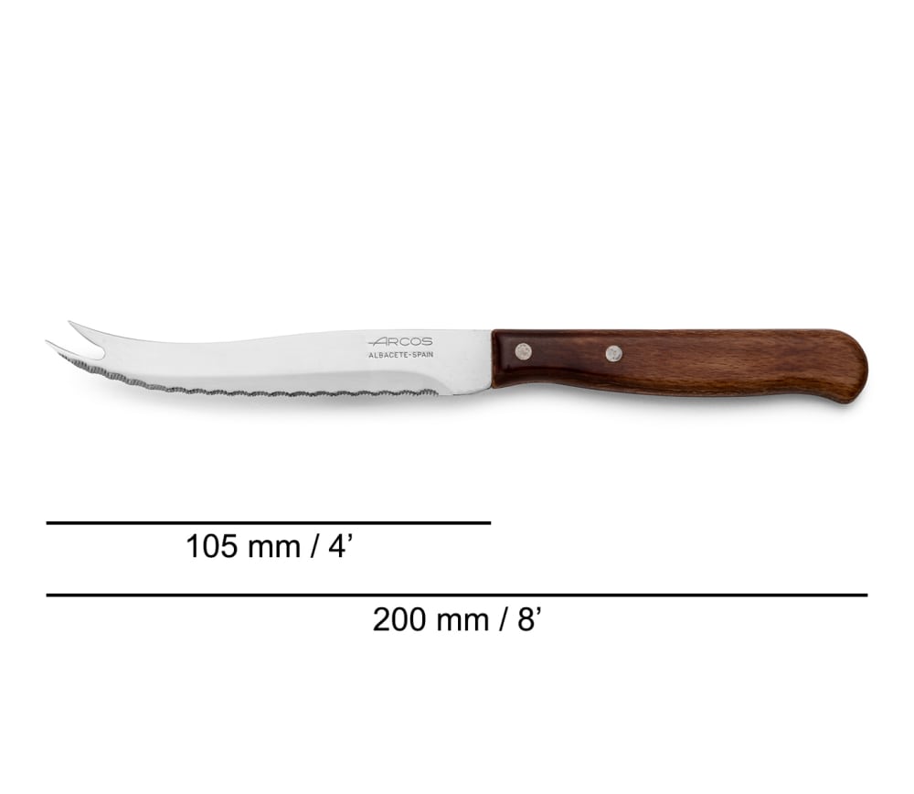 Cuchillo para queso hoja serrada de 105 mm mango madera - Maisons du Monde