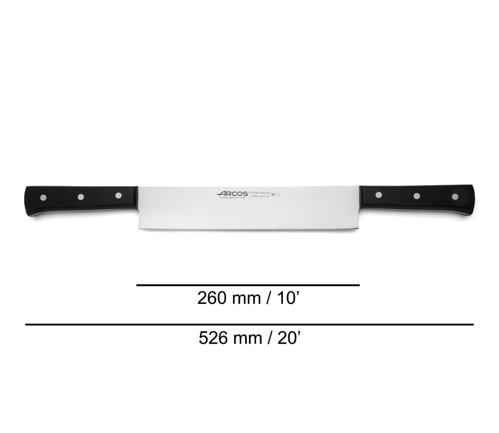 Cuchillo queso profesional acero inoxidable nitrum 260 mm mango negro - Maisons du Monde