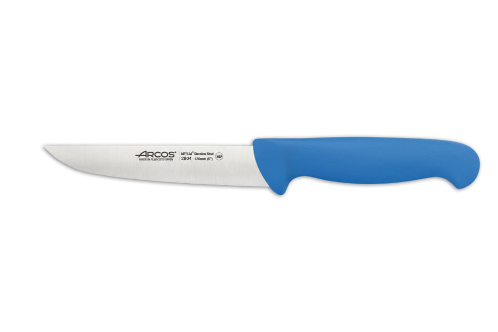 Cuchillo cocina de acero inoxidable nitrum de 130 mm mango azul