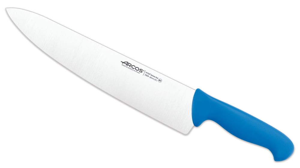 Cuchillo cocinero de acero inoxidable nitrum de 300 mm mango azul