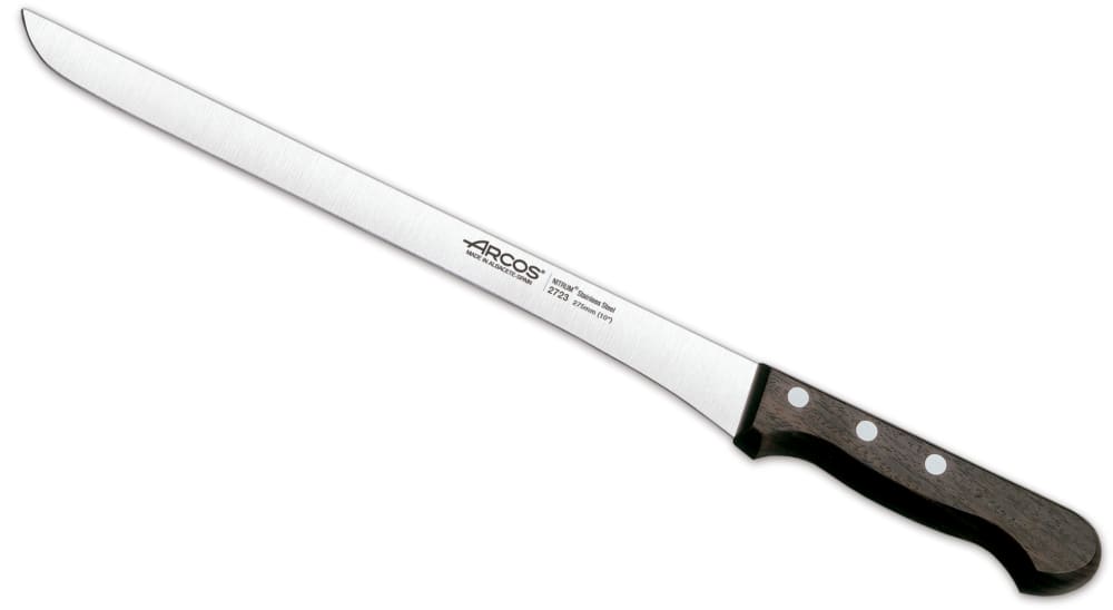 Cuchillo jamonero de acero inoxidable de 170 mm mango marrón