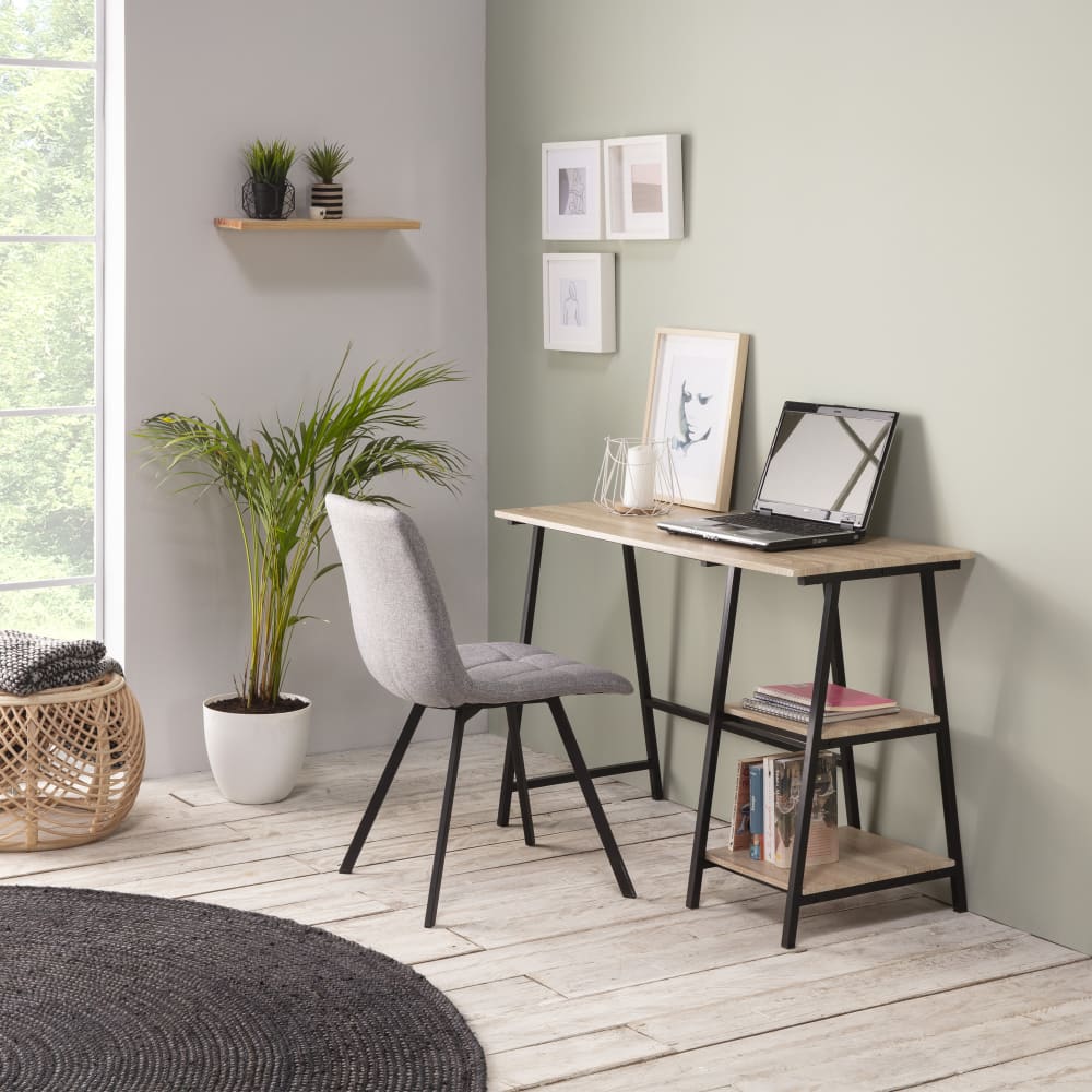 Mesa de escritorio negra de estilo industrial 105 x 47 x 75 cm - Maisons du Monde