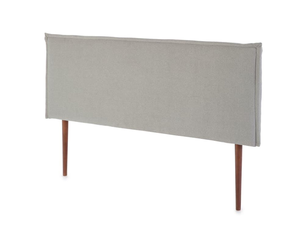 Tête de lit 150x100 cm, tissu gris, épaisseur totale de 8 cm