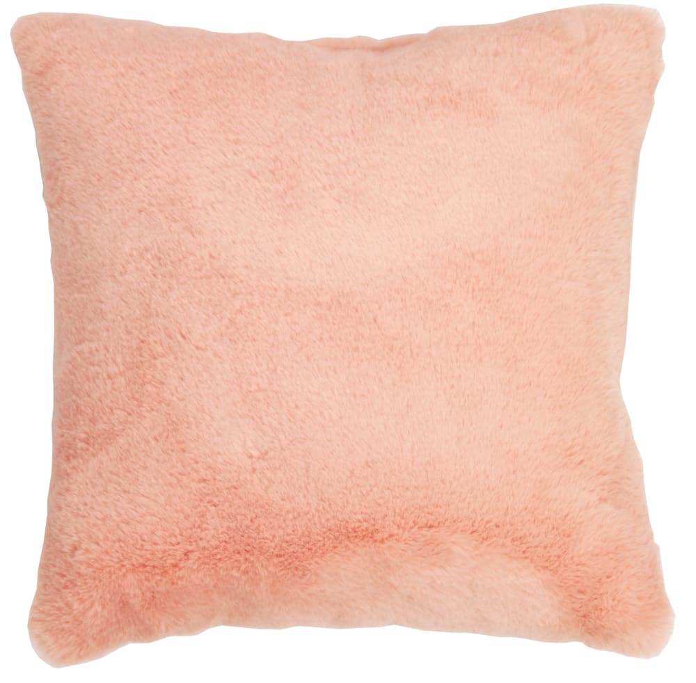 Cojín de pelo corto rosa nude 45x45 cm - Maisons du Monde